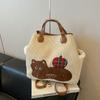 Bolso de pana para mujer de gran capacidad 2025 nuevo bolso bandolera axilar versátil bolso tote para ir al trabajo mochila