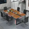 Mesa de Conferencias, Mesa Larga, Combinación de Escritorio y Silla de Oficina Simple y Moderna, Mesa Larga para Sala de Conferencias, Estación de Trabajo, Área de Capacitación para Empleados
