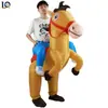 Venta Caliente Transfronteriza Accesorios para Fiestas de Halloween Navidad Ambiente Divertido Actuación Ciclismo Jazz Caballo Traje Inflable