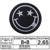 Ya Xiu Nuevas Insignias de Letras Negras Calcomanías de Tela Cara Sonriente Calcomanías de Bordado para Computadora Calcomanías de Parche para Ropa de Letras de Color