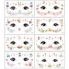 Pegatinas de maquillaje facial de escamas de sirena con purpurina nuevas transfronterizas, personalidad linda, pegatinas de tatuaje temporal para bola de vacaciones