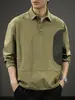 Serie de Montaña Primavera y Otoño Camisa para Hombre de Cuello Polo para Exteriores 2025 Nueva Chaqueta Superior Casual de Manga Larga Holgada