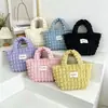 Bolsa de mano tipo tote para el día a día con forma de nube, pequeña y fresca, bolsa para el almuerzo de gran capacidad para trabajadores de oficina, tote de lona versátil y casual
