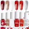 Esmalte de Uñas Manicura Más Vendido Transfronterizo, Sin Hornear, Sin Olor, Secado Rápido, No Se Despelleja, Color Puro con Brillo Fino, Juego Completo, Juego Pequeño