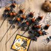 Decoraciones de Halloween transfronterizas, calabaza de terror, esquejes de hojas de arce negras, ramo, festival de fantasmas, accesorios para fiestas en casa