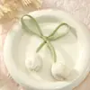 Pastel de Tulipanes para el Día de la Madre 2025 Tarjeta Decorativa de Amor Vela con Lazo Tarjeta de Mamá Hada Enchufe