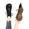 Botas estilo Martin de couro macio da moda, com sola grossa para mulheres, nova coleção outono/inverno 2026, sola macia, estilo britânico, cano baixo e forradas com fleece