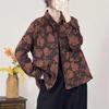 Camisa holgada y ajustada de algodón y lino, estilo retro informal, con estampado digital, para mujer, primavera 2025