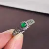 Anel Girassol Verde Imperial em Ouro K Banhado com Jade Natural A-Grade Verde Gelo da Guatemala com Tamanho Ajustável
