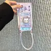 Soporte para gato con funda de cordón de cuatro esquinas adecuada para teléfono Apple 17 iPhone 16 Pro Max funda dura transparente dopamina