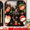 Pegatinas Estáticas de Papá Noel y Árbol de Navidad para Ventanas, Pegatinas para Puertas de Vidrio, Calcomanías para Ventanas, Decoraciones Navideñas, Montaje de Escena