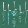 Haobei Decoração de Natal Transparente Acrílico Pingente de Cone de Gelo 20 Peças Floco de Neve Barra de Gelo Pingente de Árvore