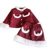 Traje estilo Chanel para niña Invierno Nueva Moda Abrigo Falda Conjunto de dos piezas AWA069