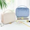 Bolsa de Maquiagem com Superfície de Veludo 2025 Design de Nicho Grande Capacidade Bolsa de Ombro Necessaire Bolsa de Cosméticos de Alto Valor