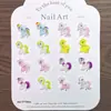 Accesorios Populares para Uñas de Dibujos Animados My Little Pony Hielo Transparente Lindos Unicornios Arcoíris 3D Decoraciones de Resina para Uñas Desgastables