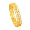 Pulseira com Fivela de Flor de Rosa Vazada Dourado Areia Sem Cor Pu Zuo Jiu, Nova Pulseira de Flor Retro Estilo Chinês para Mulheres