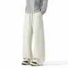Pantalones de Chándal Personalizados/Rectos para Hombre y Mujer Otoño Nuevo Estilo Holgados Morados de Punto Casuales Deportivos Largos Negros Gris Jaspeado Oscuro