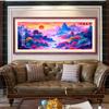 [Autêntico] Mona Lisa Cruz Roxa Bordado Ponto Cruz Qi Donglai Estilo Chinês Sala de Estar Entrada Fabricante de Ponto Cruz Atacado