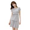 Conjunto de Ropa de Maternidad Tallas Grandes Mercado Traje de Camiseta de Manga Corta Para Salir Primavera y Verano Tops Pantalones Cortos Sueltos Traje Verano