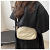 Invierno 2024 Nuevo Estilo Coreano Simple Artístico Gran Capacidad Color Sólido Casual Estilo Japonés Distintivo Bolso de Hombro Cruzado