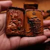 Tallado de Madera de Azufaifo Golpeada por el Rayo, Colgante de Zhao Gongming, Placa Tesoro de Riqueza Wu Caishen, Adorno Portátil Taoísta, Colgante, Adorno para Colgar en el Coche