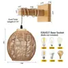 Lámpara de pared de bambú japonesa retro para mesita de noche, lámpara de ratán para restaurante, lámpara de pared de madera para dormitorio, lámpara de pared de fondo interior de estilo rústico