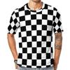 Camiseta de cuello redondo con estampado digital 3D en espiral para hombre, de AliExpress, de verano, estilo urbano, moderna.
