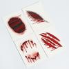 Fabricante suministra nuevas pegatinas de tatuaje de Halloween con forma de cicatriz, divertidas pegatinas de maquillaje bucal con forma de cicatriz, resistentes al agua y al sudor.