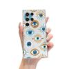Funda para Teléfono Móvil Transparente Ojos Azules Popular de Temu Galaxys23Fe Cubierta Protectora Creativa S24Ultra Funda Suave