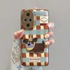 Funda Adecuada para Teléfono Móvil Honor 200, Lujo Accesible de Gama Alta para Mujer Modelo de Pareja Honor100Pro Perro a Cuadros 80