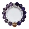 Pulsera de Cristal Natural Oscuro Uruguayo Flor de Cerezo Fantasía Sonido y Luz para Mujer, Pulsera Versátil de Lámina de Oro Koi al por Mayor