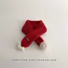 Bufanda Roja de Año Nuevo para Bebé Otoño e Invierno Gruesa Cálida Tejida para Cuello para Hombres Mujeres y Niños Bufanda de Cuello a Prueba de Viento Navideña