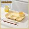 Prato de Jantar Cerâmico Dividido para Adultos, Refeição de Confinamento para Redução de Gordura, Cantina Separada, Louça de Prato Dividido para Café da Manhã de Grávidas e Crianças