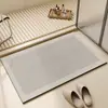 Tapete de Chão de Lama Diatomácea com Vento Silencioso Porta de Banheiro Absorvente de Água Secagem Rápida Tapete para Pés Doméstico Resistente à Sujeira Resistente ao Desgaste Bom Condicionamento Tapete de Porta