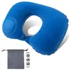 Almohada Inflable en Forma de U de Fábrica de Origen LOGO Personalizado Almohada de Viaje Almohada Portátil para el Cuello Regalo para Actividades Almohada Inflable Personalizada