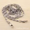 Accesorios Metálicos de Cadena Fina para Bolsas del Fabricante de Guangzhou, Cadena de Hierro de 40/60/120 cm con Cierre de Perla