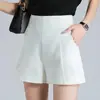Shorts de Mujer de Cintura Alta para Primavera y Verano 2026 Nuevo Estilo Ropa Exterior de Corte A Suelto Adelgazante Pierna Ancha Shorts de Traje Negros para Mujer Otoño