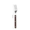 Faca para Bife e Garfo de Aço Inoxidável 304 Cabo de Madeira Imitada Três Rebites Talheres Utensílios para Comida Ocidental Faca, Garfo e Colher Conjunto de Colher de Sobremesa de Alta Qualidade