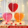 Flor Preservada 520 Regalo de San Valentín Estilo Corazón Regalo de Cumpleaños Rosa en Forma de Corazón Confesión Novia Regalo Pequeño