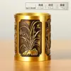 Sujetalápices de Latón Portabolígrafos de Escritorio para Oficina Almacenamiento Adornos Decorativos Portabolígrafos Baifuku Flor de Ciruelo Orquídea Bambú Crisantemo Gran Exposición
