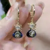 Pendientes de Bolsas de la Suerte de Diseño de Lujo Ligero de Moda Tendencia para Mujer, Clips para Orejas de Piedra Zirconia de Gama Alta, Joyería Popular al por Mayor