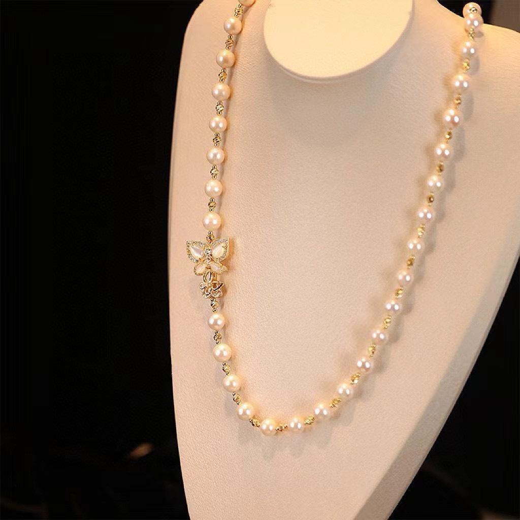 随意佩戴长款天然淡水珍珠毛衣链ins小众高级感14