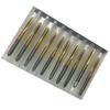Machuelo para roscado M6X1.0H2M8X1H2 titanio plateado cobalto material M35 súper duro ventas al por mayor ranura recta machuelo de máquina