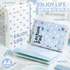 Carpeta de Anillas Anuales de Cuatro Estaciones Bolsa para Archivos Carpeta Transparente con Inserto Bolsa de Almacenamiento Estilo Americano Fina y Crujiente Carpeta de Almacenamiento
