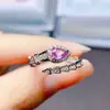 Anillo Popular de Zafiro Rosa Natural al por Mayor de Fábrica Plata S925 Incrustado Piedra Principal 3*4 Joyería de Lujo Venta Directa de Fábrica