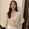Suéter de Cachemir para Mujer, Cuello en V, Nuevo Estilo Primavera y Otoño 2026, Cuello Cruzado, Jersey de Manga Larga, Tejido de Lana, Suéter de Moda