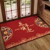 Felpudo de Entrada para Año Nuevo para Uso Doméstico, Año del Dragón, Felpudo Rojo de Alfombra Estilo Chino Nuevo, Felpudo Antideslizante