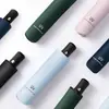 Guarda-chuva Anti-UV Totalmente Automático com Logotipo Impressível Protetor Solar e à Prova de Chuva Guarda-chuva Dobrável para Homens e Mulheres High-End