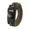 Pulsera de cuerda de paraguas directa de fábrica, pulsera de reloj multifuncional, cuerda de mano para acampar y supervivencia en aventuras al aire libre, pulsera táctica