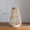 Bambú Ratán Retro Linterna de Viento Colgante de Mano Decorativa para Estancia en Casa al Aire Libre Adornos Candelabro Linterna de Palacio Accesorios de Fotografía